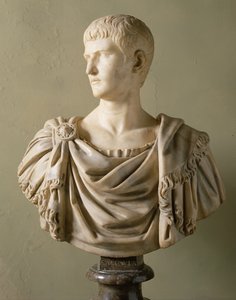 Porträtt av kejsaren Caligula (12-41) (marmor)